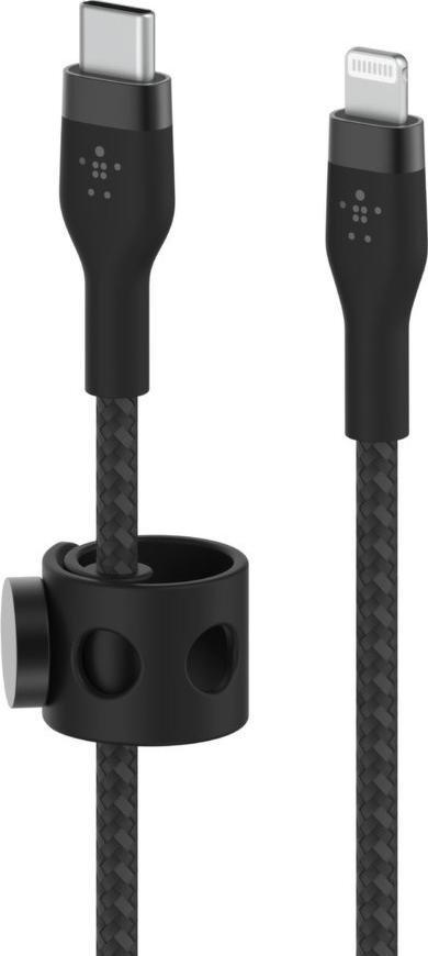 Kabllo karikimi Belkin BOOST CHARGE PRO Flex USB C në Lightning, 2 m, e zezë