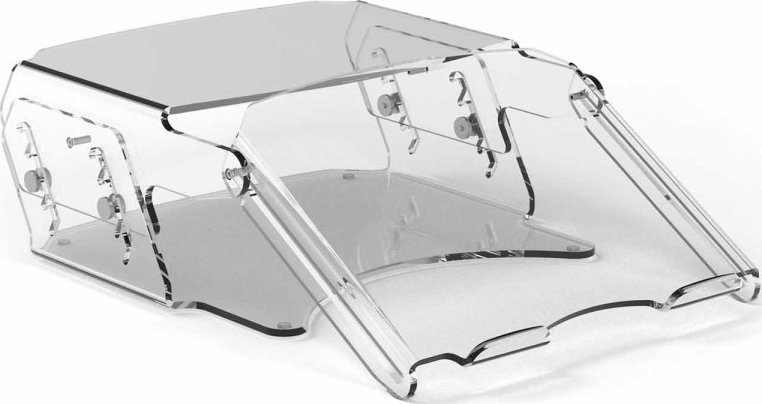 Stendë monitori Fellowes Clarity 9731201, e rregullueshme, me mbajtës dokumentesh, transparente