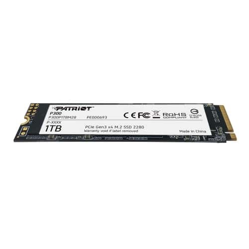 Disk SSD i brendshëm Patriot P300, 1TB, M.2 PCIe Gen 3 x4, NVMe 1.3, i zi