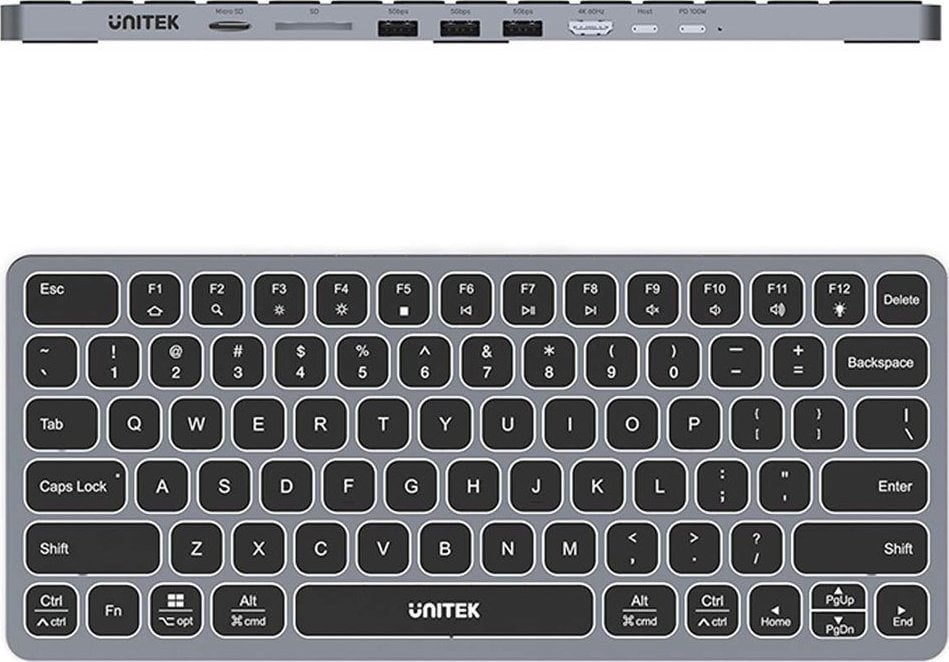 Tastierë Unitek, me kabllo, US, e hirtë