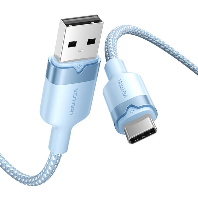 Kabllo USB Vention USB 2.0 A në USB C, 1m, 3A, blu