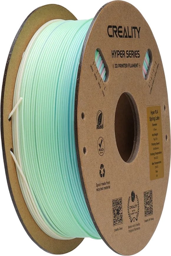 Filament 3D Creality Hyper PLA Rainbow, 1.75mm, 1kg, shumëngjyrësh
