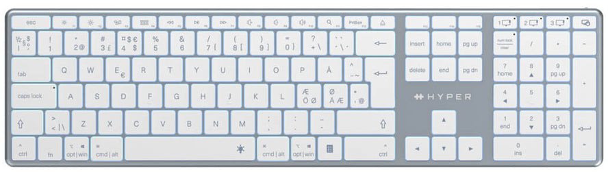 Tastierë Hyper HS2310NO, Bluetooth, LED, gri