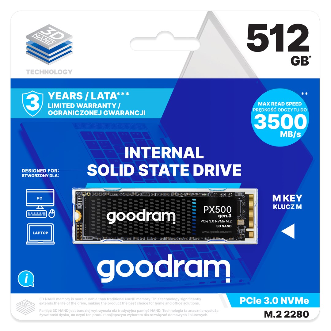 Disk SSD GoodRam PX500 Gen3, 512GB