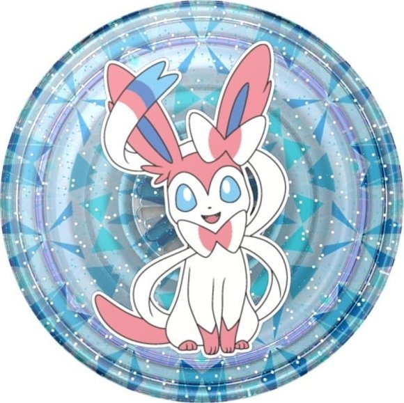 Kapëse telefoni PopSockets Diamond Sylveon PopGrip, ngjitëse, me shkëlqim, shumëngjyrëshe
