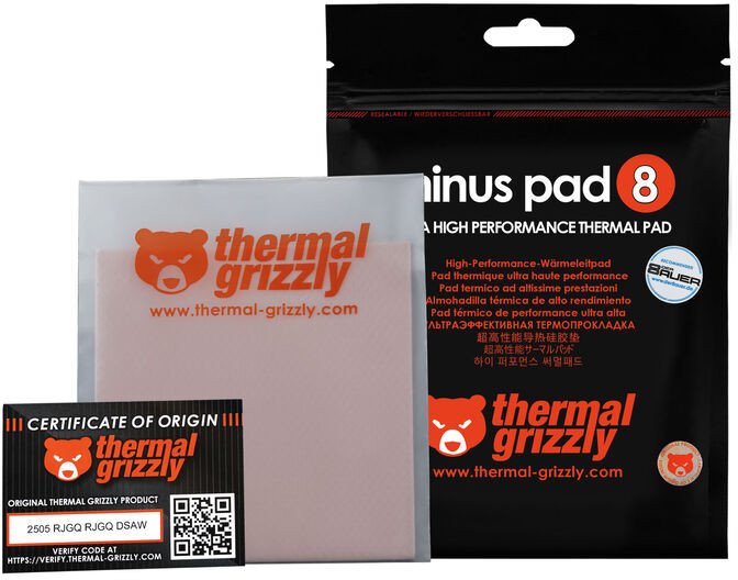 Jastëk termik Thermal Grizzly Minus Pad 8, 100 x 100 x 0.5mm, set 2 copë