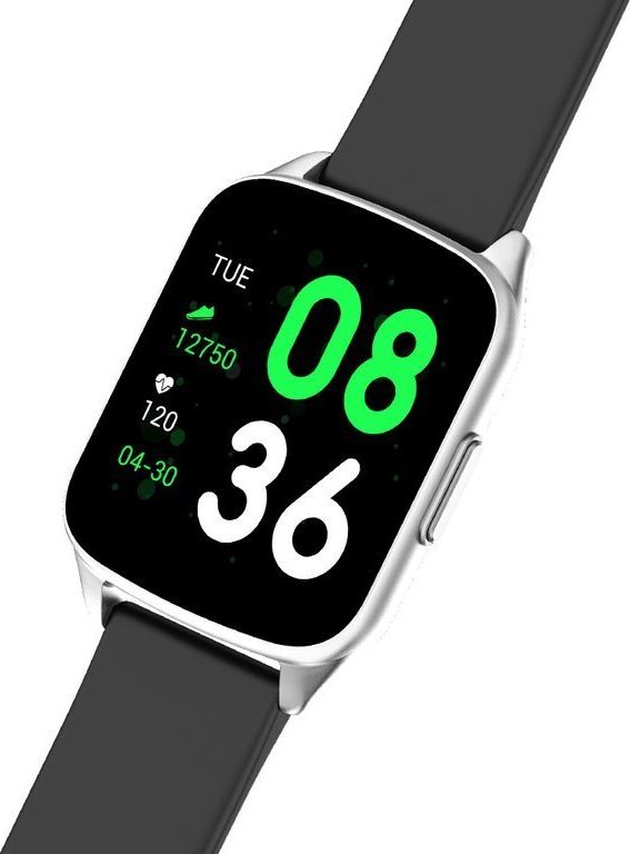 Smartwatch G. Rossi SW009-5, ekran TFT HD, IP67, argjendtë e zezë