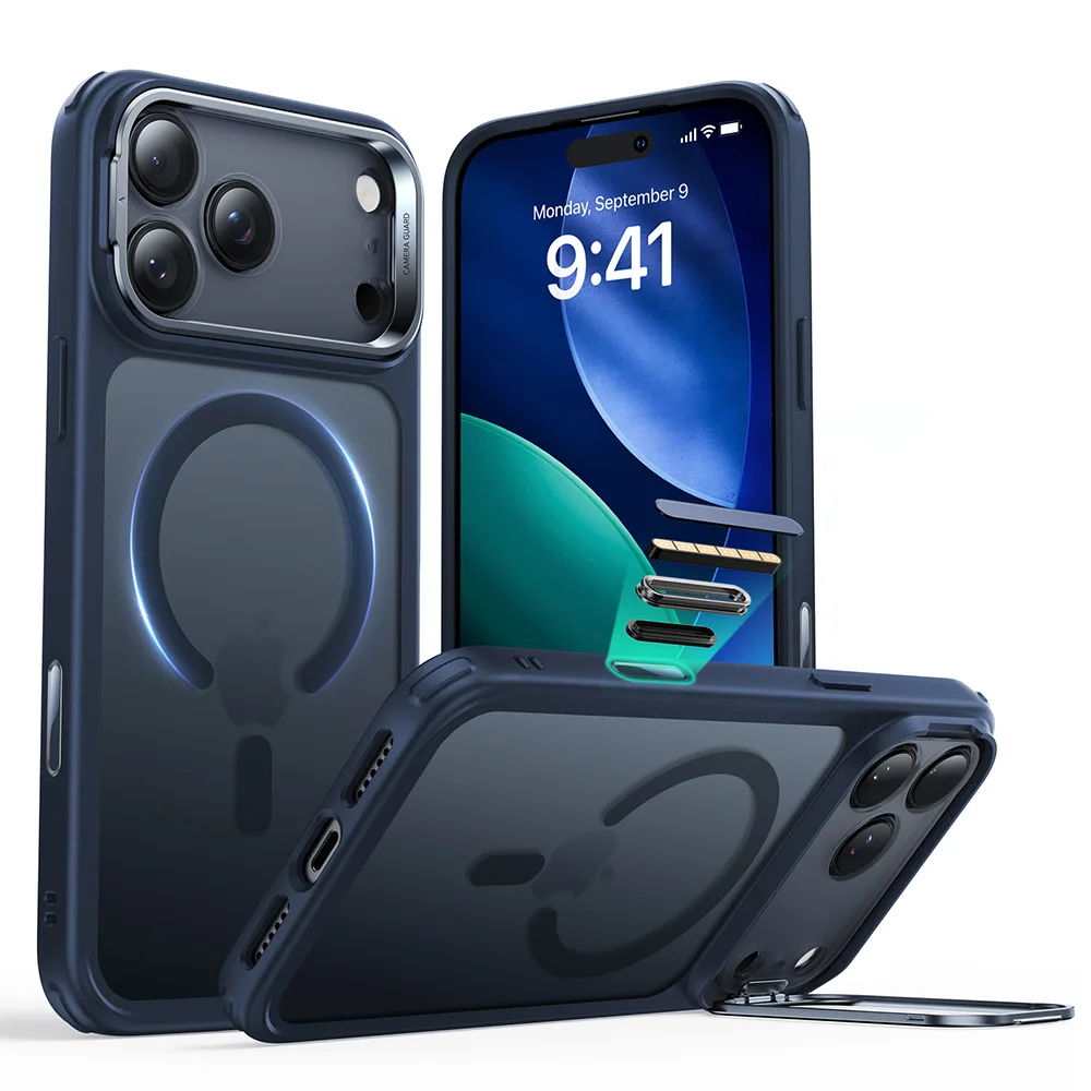 Mbrojtëse me mbajtëse për iPhone 17 Pro Max ESR, e kaltër