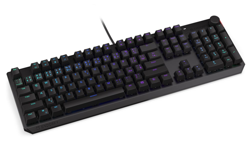Tastierë gaming Endorfy Thock Wireless Red, mekanike Kailh Red, me ndriçim ARGB, e zezë