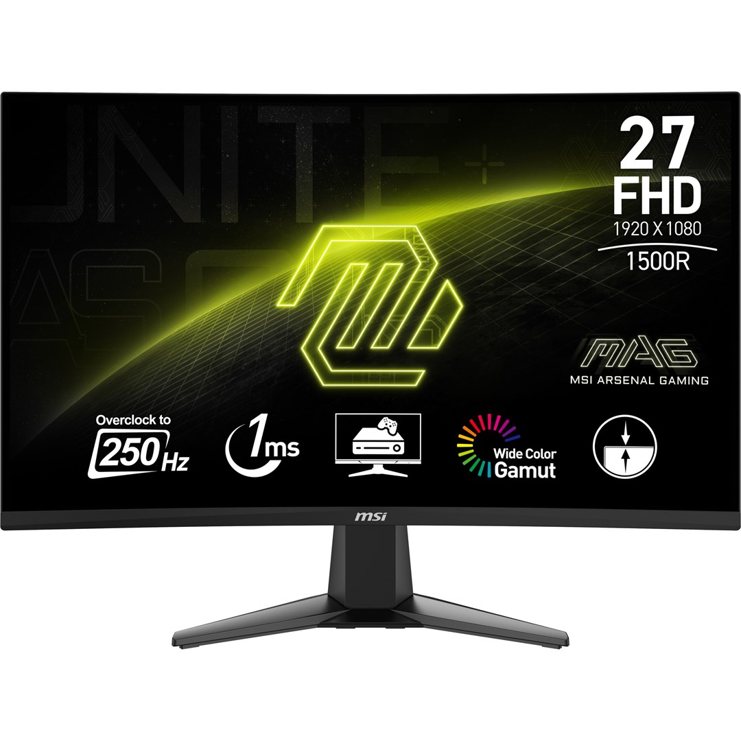 Monitor MSI MAG 27C6X, 27", Full HD, 250Hz, 1 ms, i zi