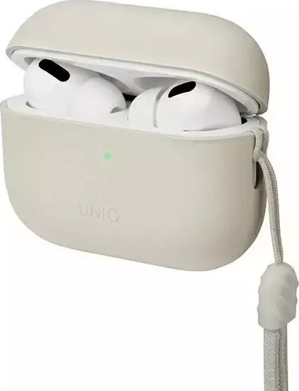 Kuti mbrojtëse Uniq Lino për Apple AirPods Pro 2, silikon, bezhë ivory