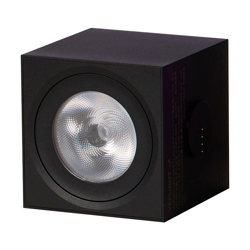 Llambë smart Yeelight Smart Cube YLFWD-0005, RGB, kompatibil me Matter, e zezë