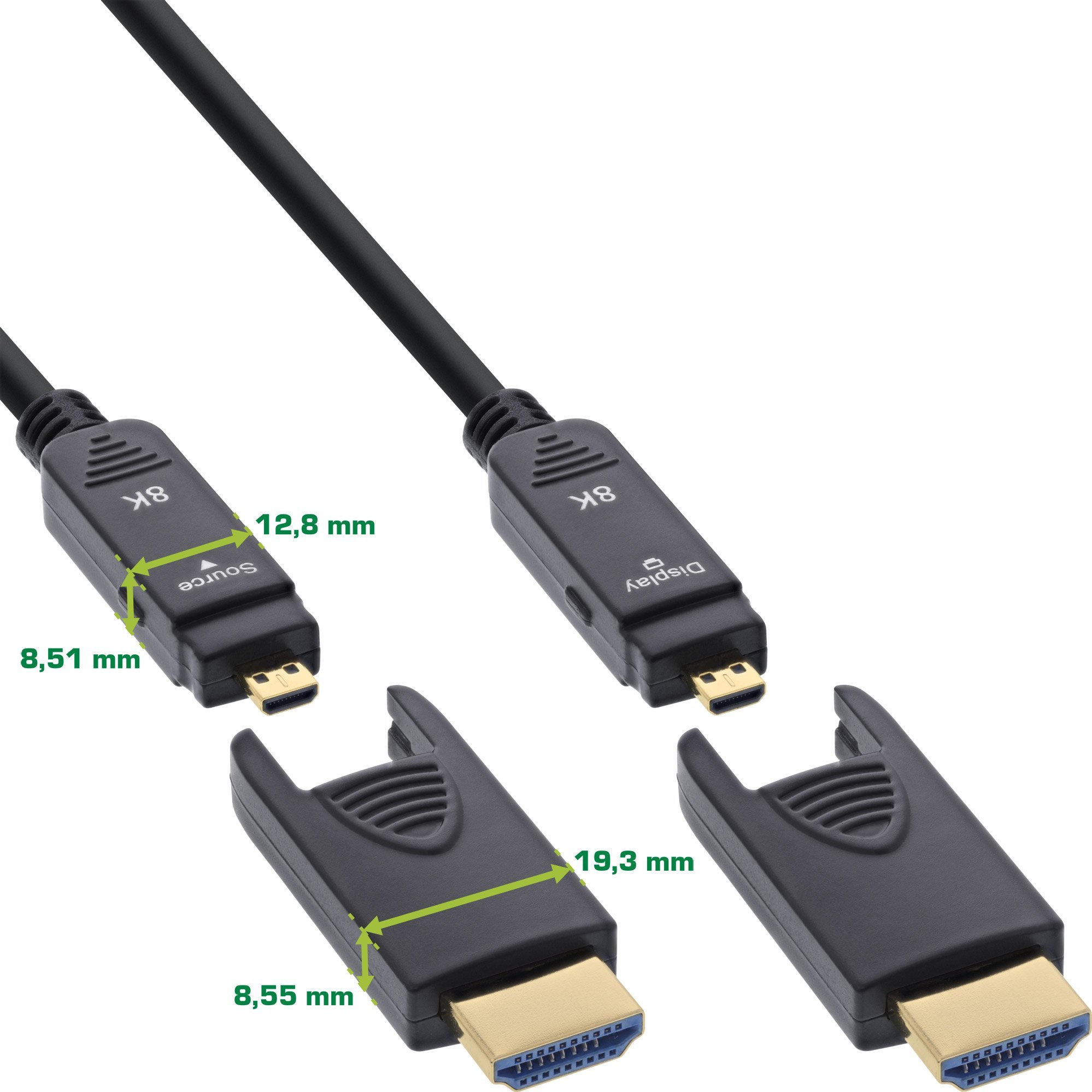 Kabllo HDMI InLine AOC, Ultra High Speed, 8K, 50m