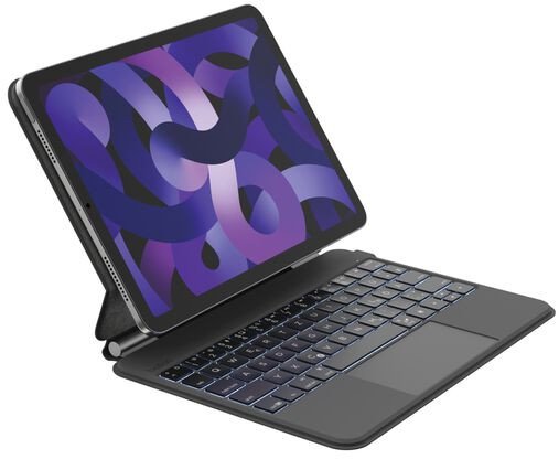 Tastierë me këllëf Belkin Pro për iPad Pro 11" M4, Bluetooth, lëkurë artificiale, e zezë