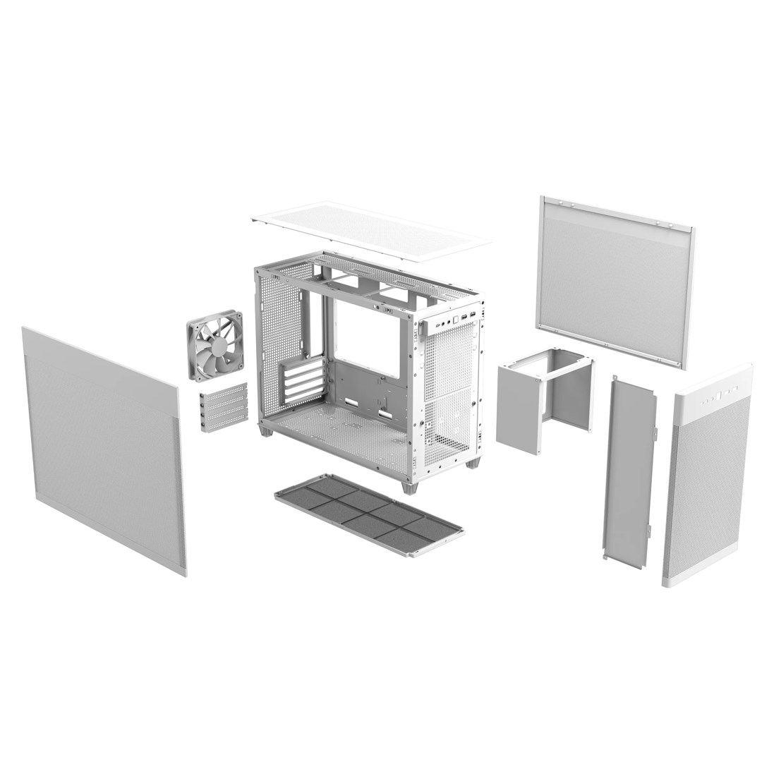 Kuti kompjuteri Asus Prime AP201, micro ATX, USB 3.2 Type C, e zezë