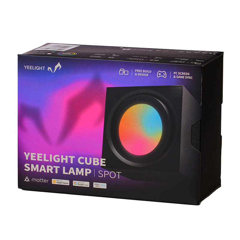 Lampë inteligjente Yeelight Smart Cube YLFWD-0008, RGB, kontroll me aplikacion, e zezë
