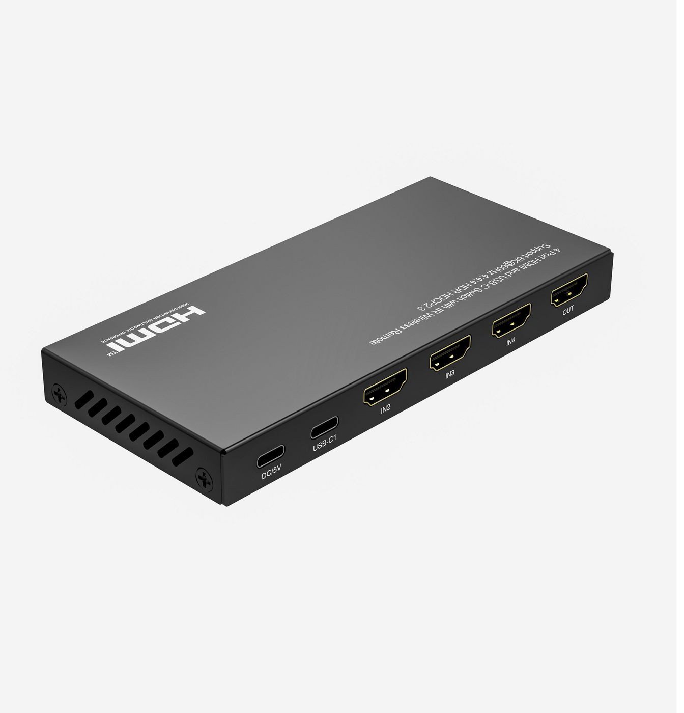Ndërrues video MicroConnect USB C HDMI, 8K 60Hz, i zi