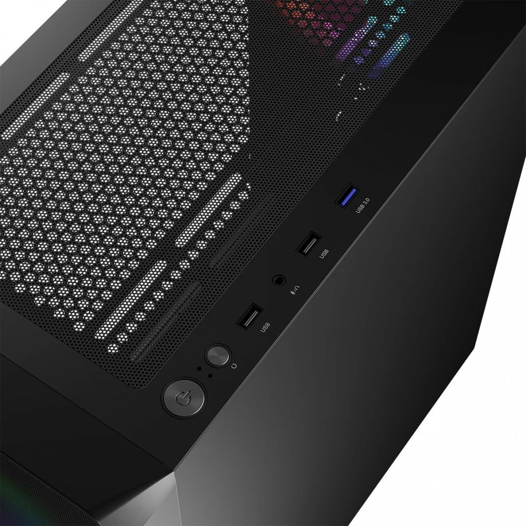Kase kompjuteri Logic Concept Portos ARGB, MIDI Tower, xham i kalitur, e zezë
