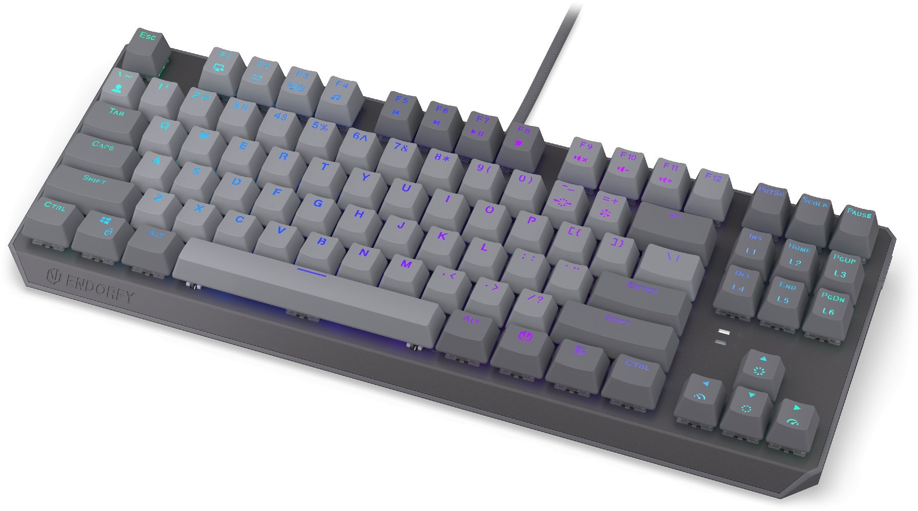 Tastierë gaming Endorfy Thock V2 TKL, mekanike, RGB, e zezë