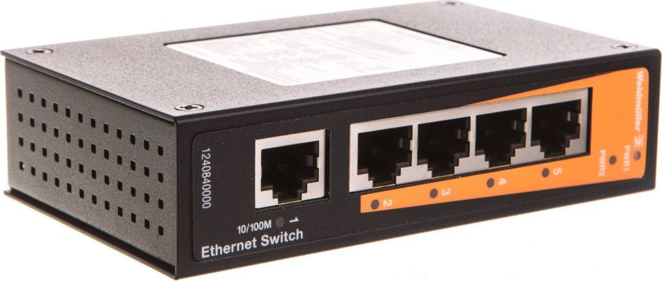 Ndërprerës rrjeti WEIDMULLER IE-SW-BL05-5TX (1240840000), i zi