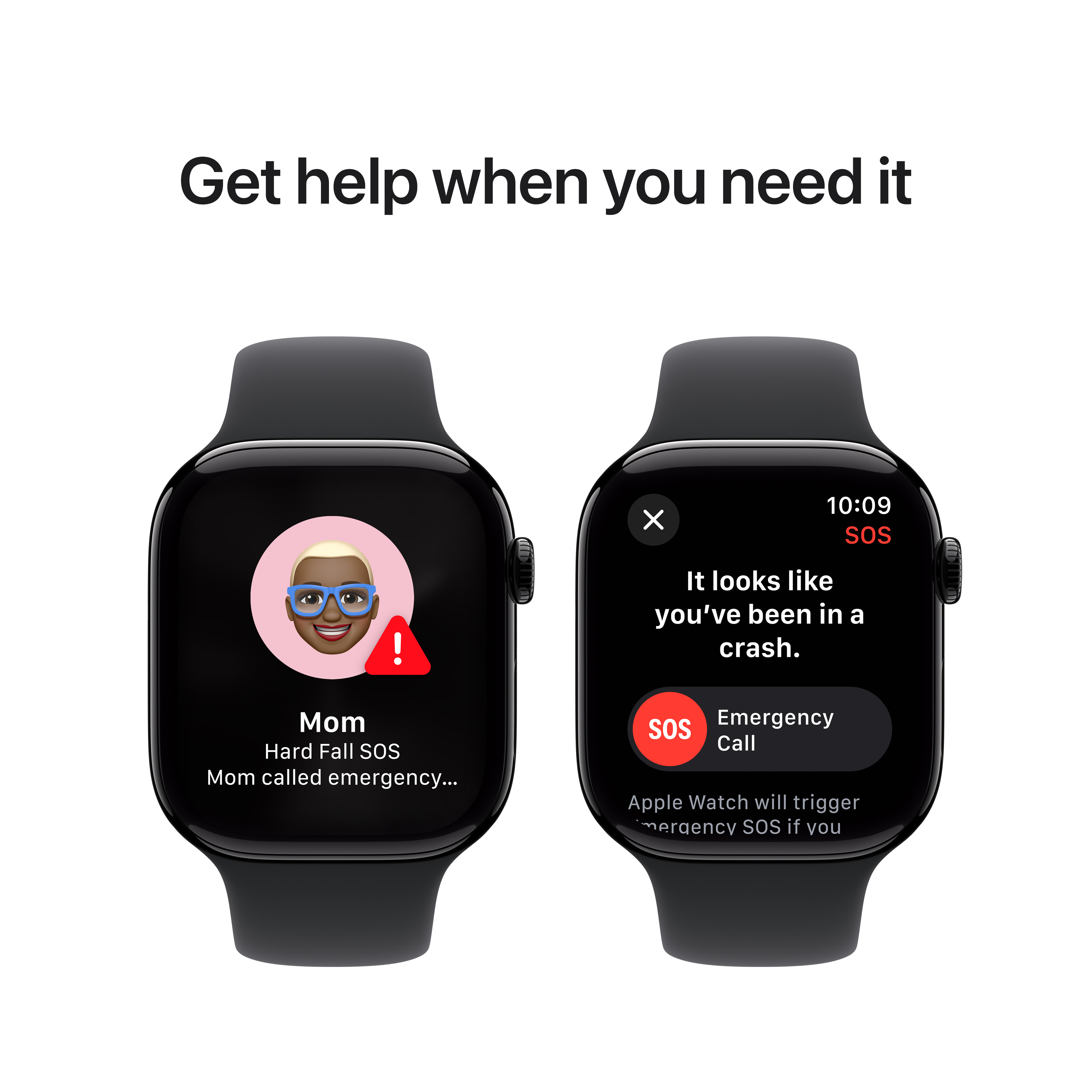 Apple Watch Series 10 GPS, 46mm, Jet Black Aluminum Case with Black Sport Band, M/L