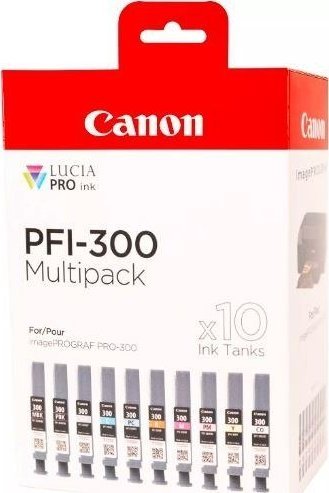 Kasje boje Canon PFI 300, set 10 copë, LUCIA PRO, multikolor