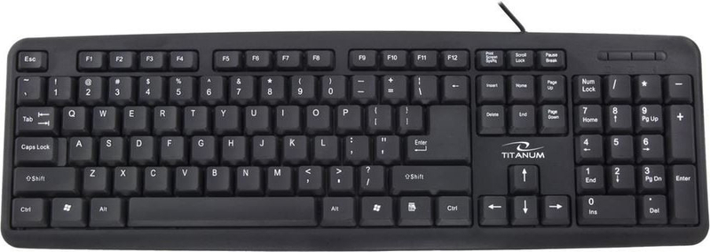 Tastierë me kabllo Titanum TK101, e zezë