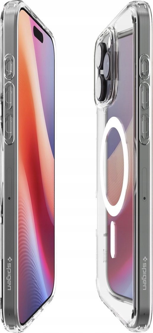Set mbrojtës Spigen Ultra Hybrid MagSafe, për iPhone 16 Pro Max, me xham mbrojtës, i bardhë