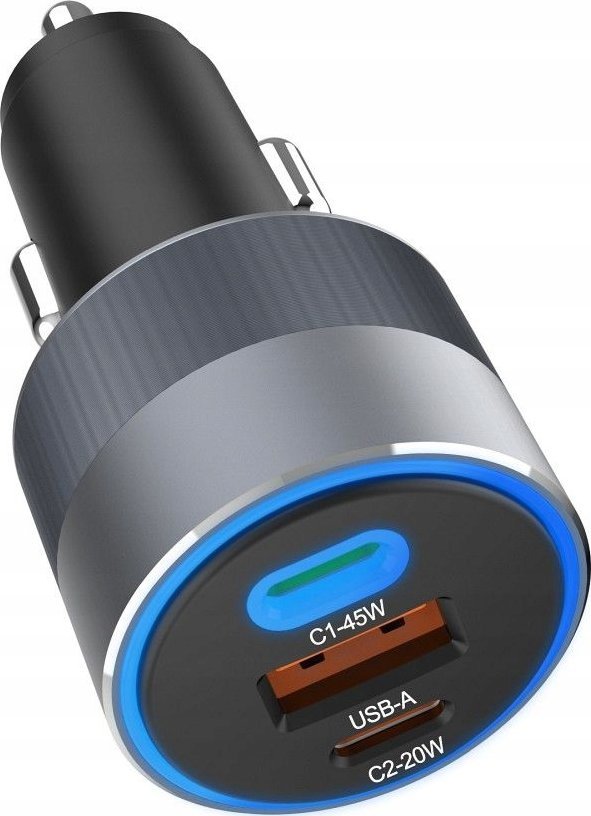 Karikues makine Forcell F-Energy Alu, 65W, 2x USB C 1x USB A, gri