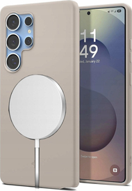Mbulesë telefoni Spigen Silicone Fit Mag MagSafe për Samsung Galaxy S25 Ultra, silikon, e zezë