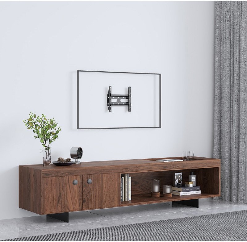 Mbajtës muri Manhattan Fixed Ultra Slim, për TV 23" 42", VESA 75x75 deri 200x200, i zi