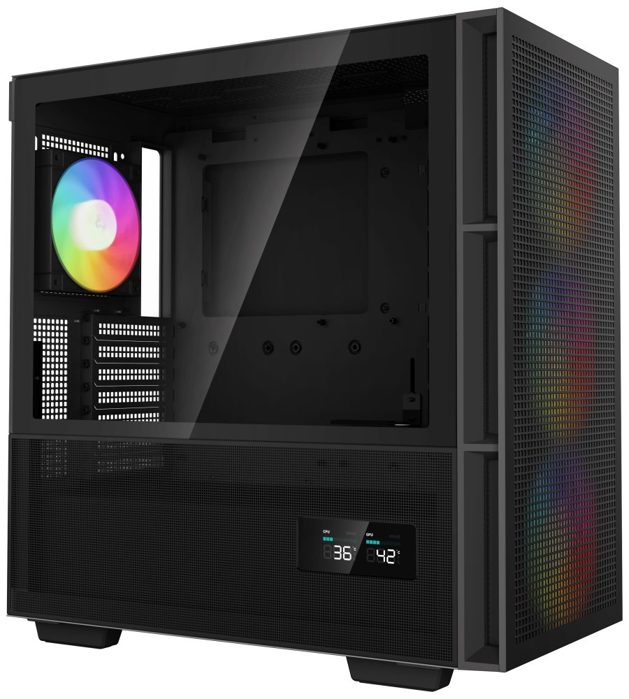 Kasë Deepcool CH560 Digital / MidT, e zezë
