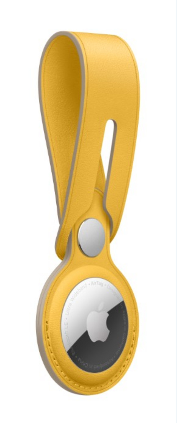 Apple AirTag Leather Loop, Meyer Lemon (Seasonal Summer2021)