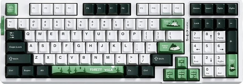 Tastierë gaming VGN V98Pro V2, mekanike 98%, RGB, e bardhë jeshile