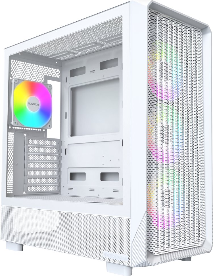 Kase PC Montech X5, Mid Tower, 4 ventillatorë ARGB, e bardhë