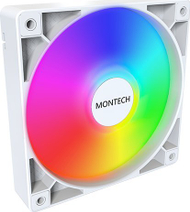 Ventilator kasë Montech GF120 ARGB PWM, 120mm, 4 pin, i bardhë