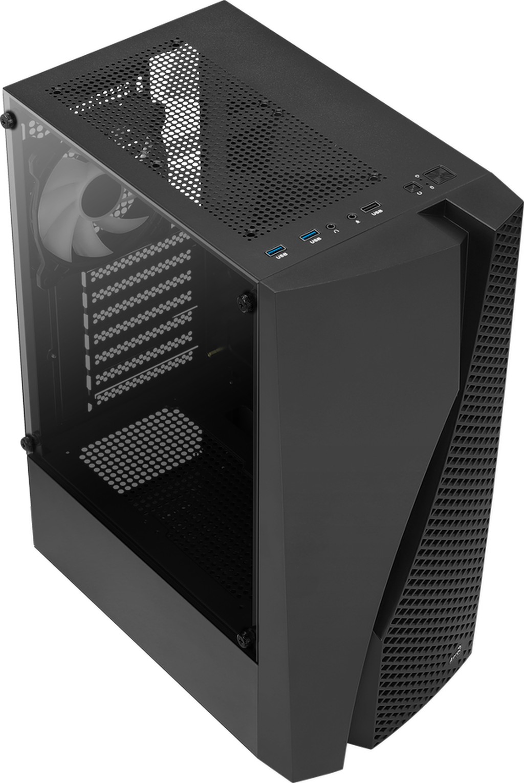 [OUTLET] Kasë Aerocool Wave v3 Midi-Tower, e zezë