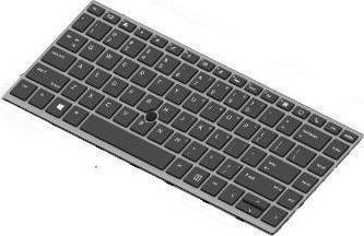 Tastierë laptopi HP EliteBook 840 G5 L14377-A41, me ndriçim, shpërndarje belge, e zezë