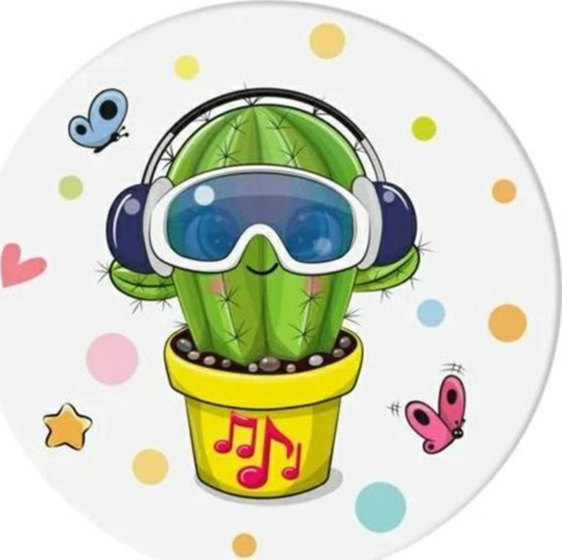 Kapëse telefoni PopSockets Phone Grip 2 Cool Cactus 70114, dizajn kaktus, ngjitje vetëngjitëse, shumëngjyrëshe
