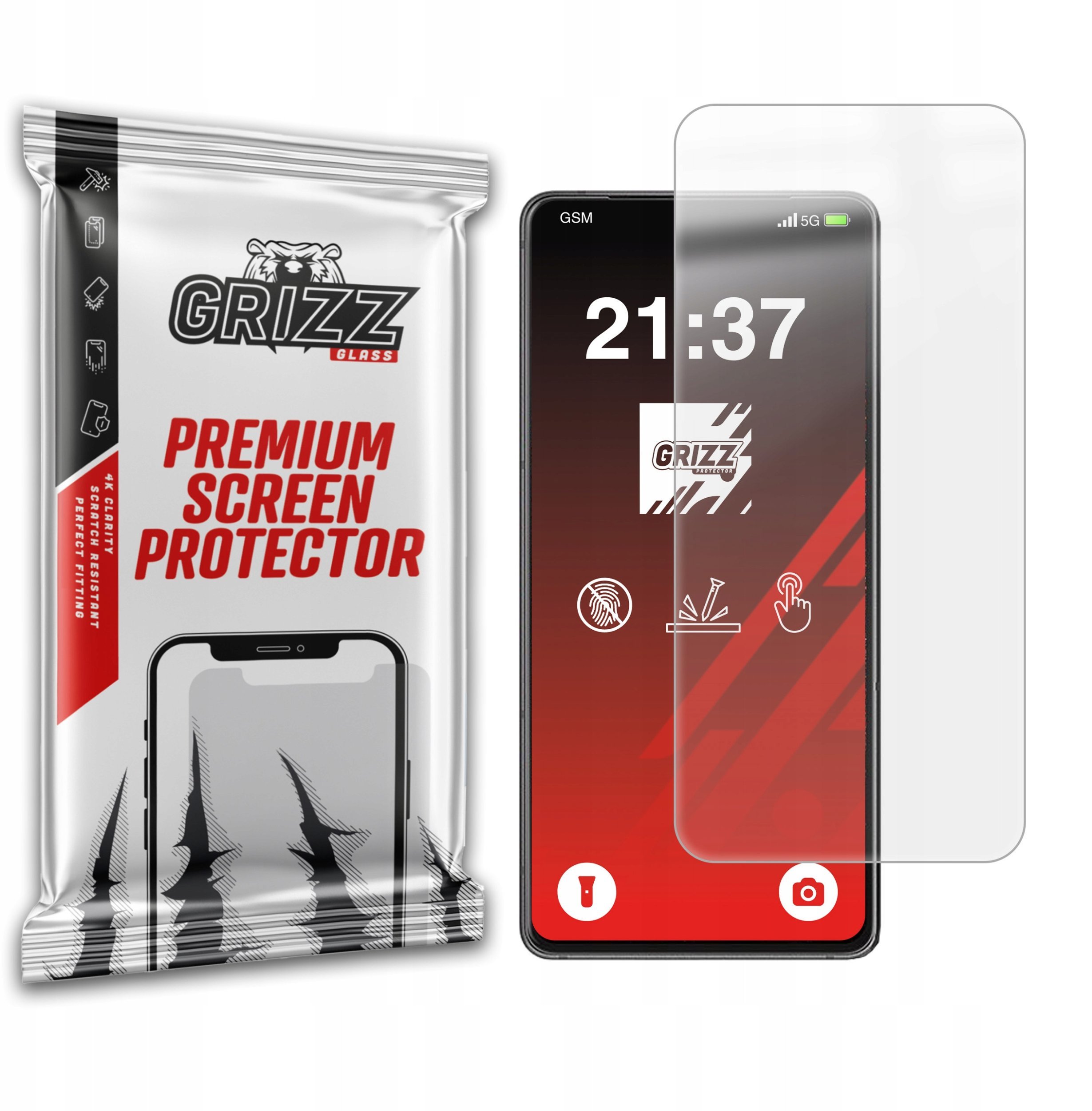 Folie mbrojtëse mat Grizz PaperScreen për Asus Rog Phone 9 Pro, kundër gjurmëve të gishtërinjve, anti-reflektim, transparente