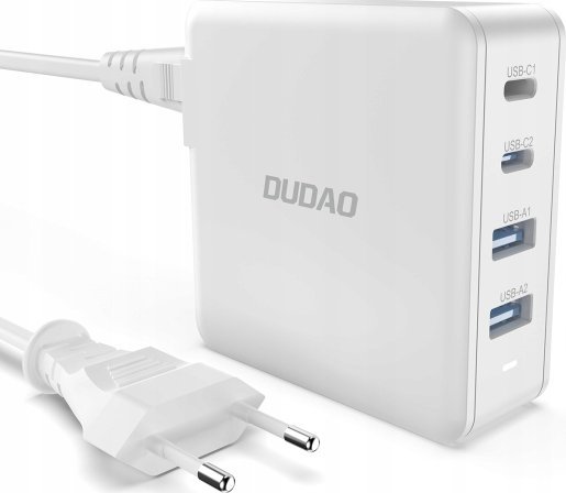 Karikues Dudao GaN, 100W A100EU, i bardhë