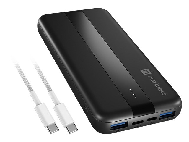 Power bank Natec, 10000mAh, 3 porta USB, Li Polymer, i zi