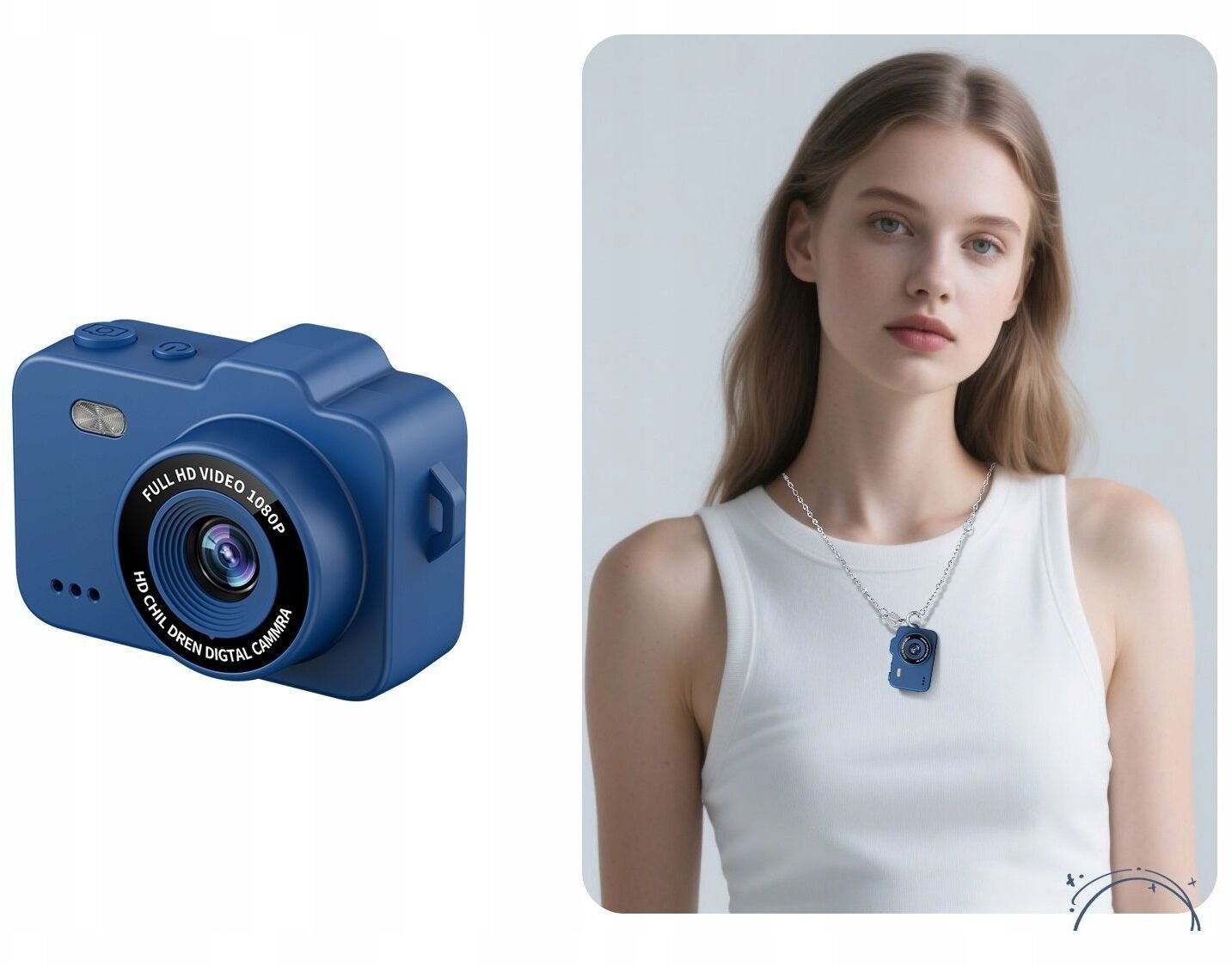 Kamerë çelësi XREC X8, 12MP, mini, blu