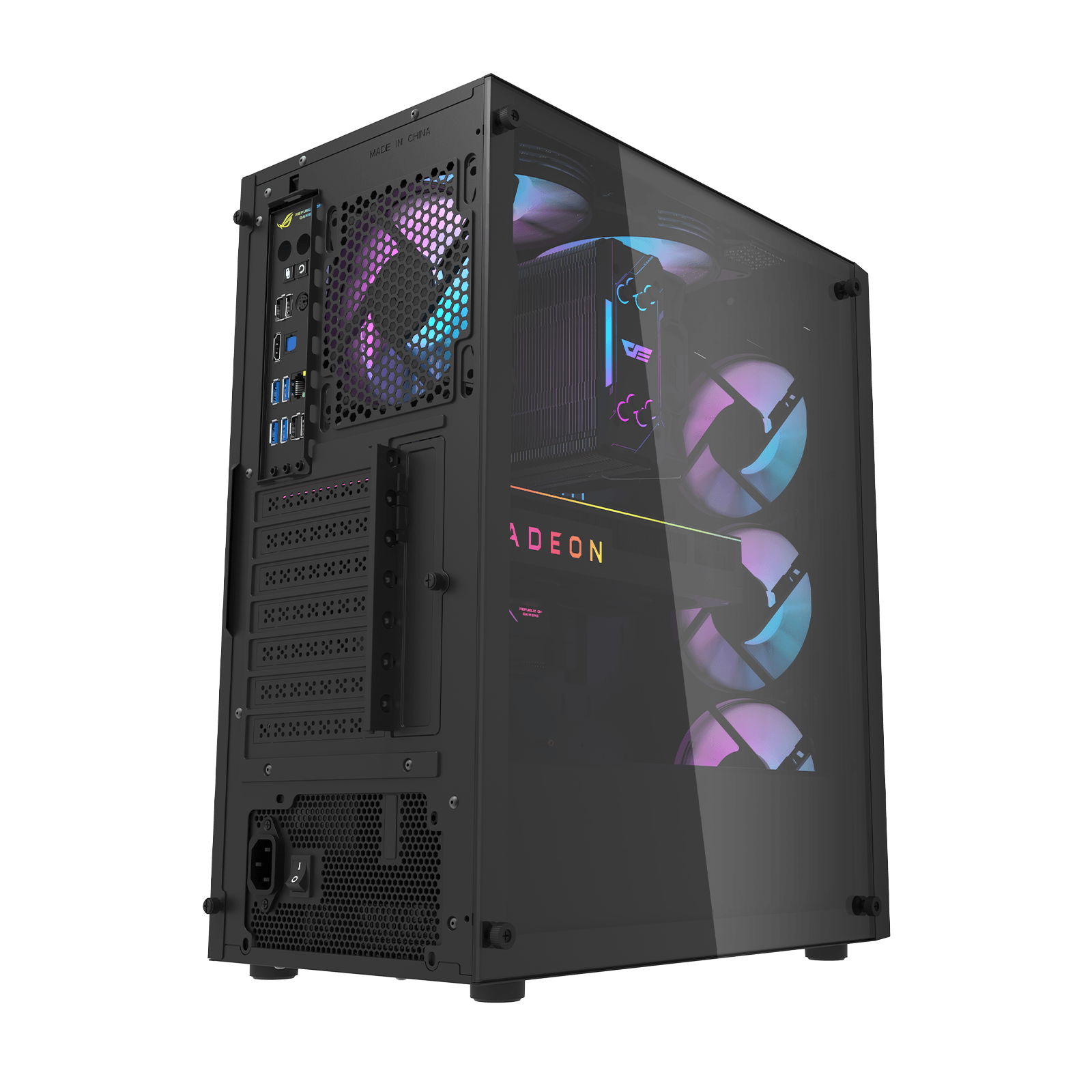 [OUTLET] Kasë Darkflash DK351, e zezë, Midi Tower