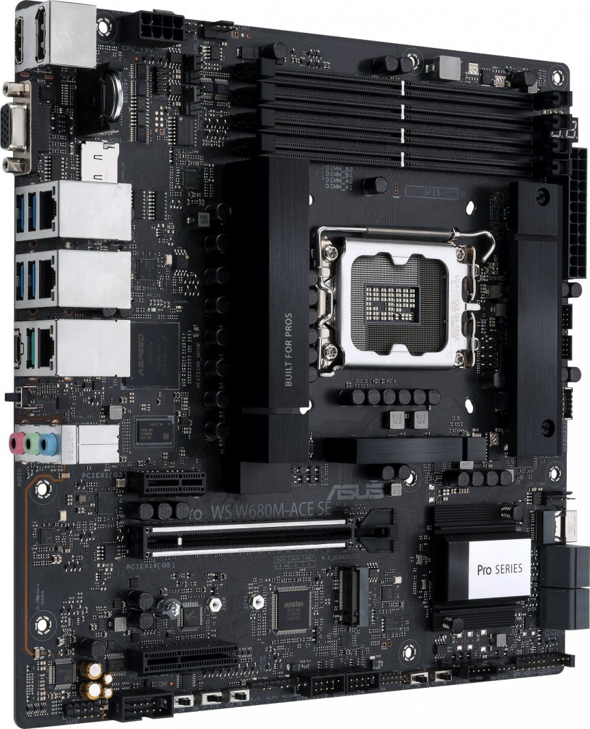 Pllakë amë ASUS PRO WS W680M-ACE SE, Intel W680, Socket 1700, 4 slota, Micro ATX