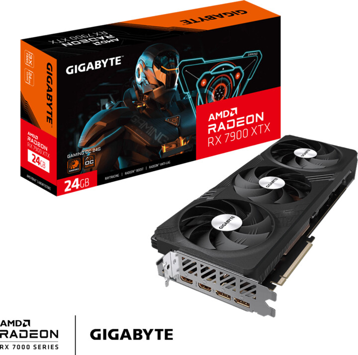 Kartelë grafike GIGABYTE Radeon RX 7900 XTX GAMING OC 24G, 24GB GDDR6
