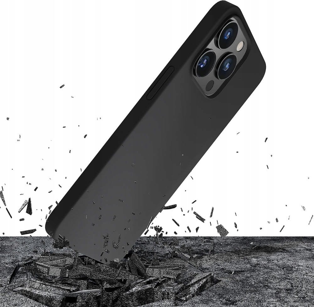 Mbulesë silikoni 3mk për Apple iPhone 16 Pro Max, rezistente ndaj goditjeve, e zezë