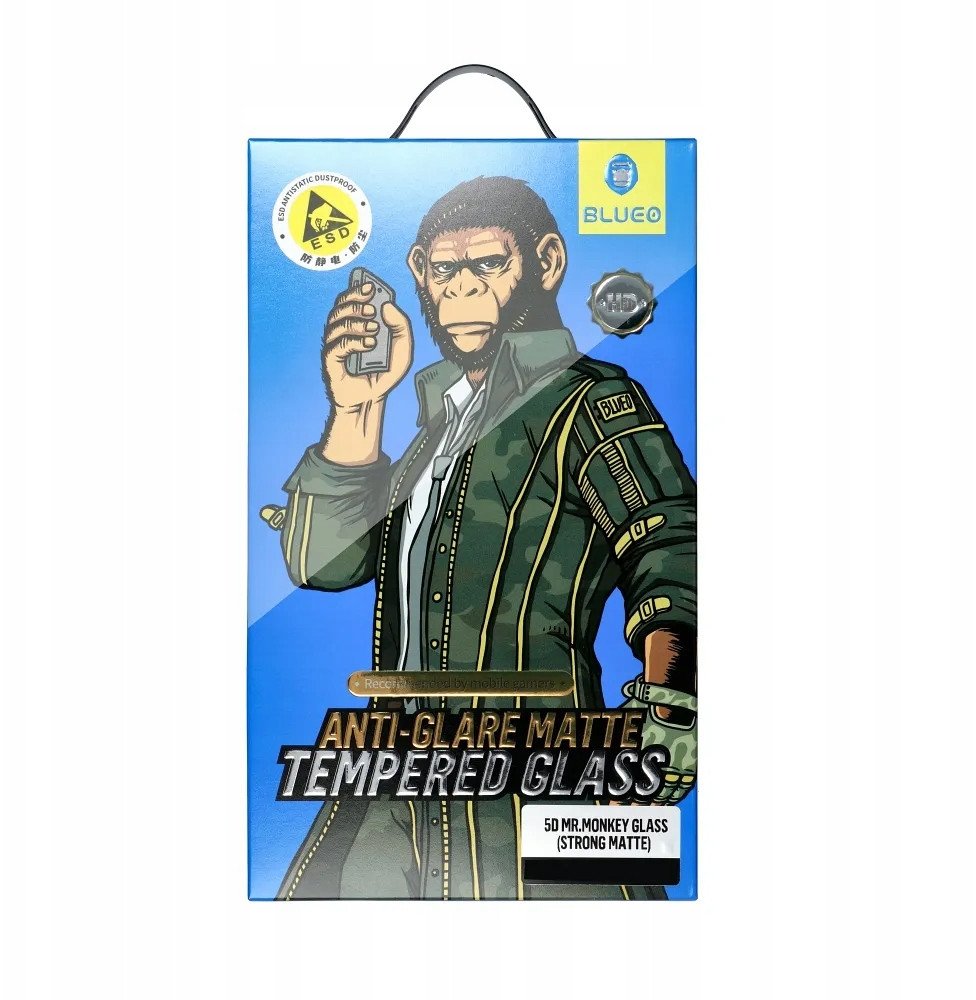 Xham mbrojtës BlueO Mr. Monkey 5D për iPhone 14 Pro Max 15 Plus, transparencë e lartë, Incognito