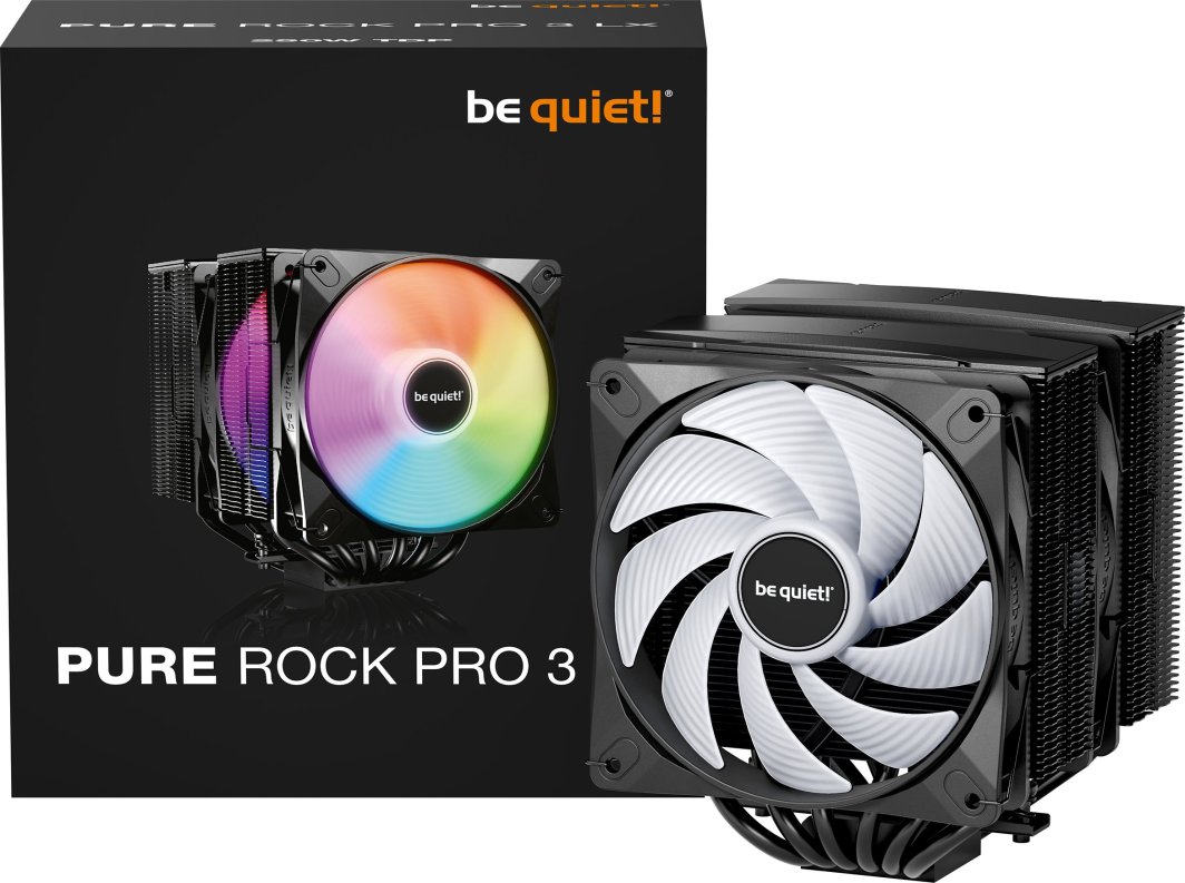 Ftohës për CPU be quiet! Pure Rock Pro 3 LX, ARGB, 250W TDP, i zi