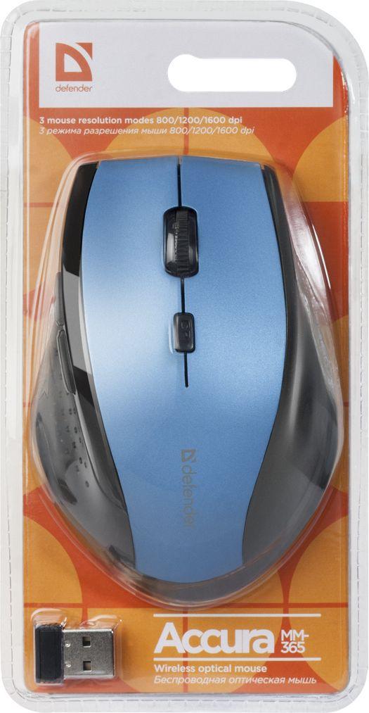 Maus Defender Accura, wireless, USB, i zi dhe i kaltërt